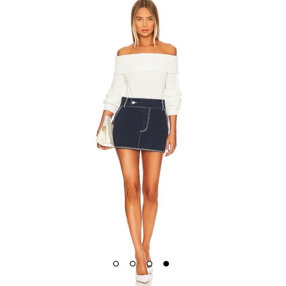 bobi Revolve NWT Off The Shoulder Pullover Ivory XS - Picture 1 of 13